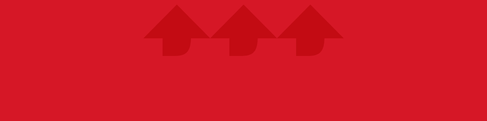 Banner with three arrows pointing upwards