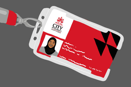 Illustration of University ID card