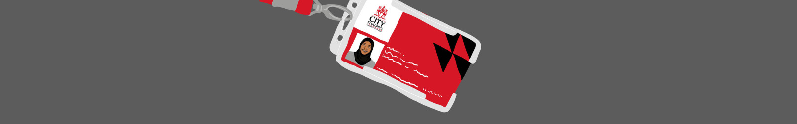 Illustration of City St George's University ID card